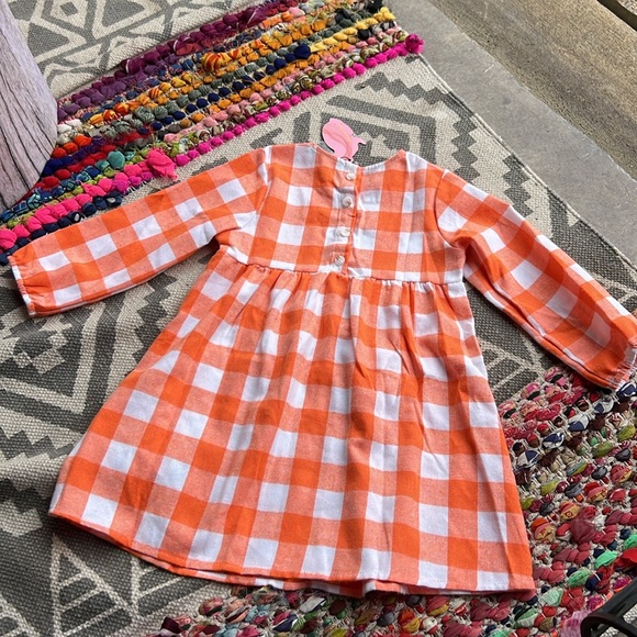 FIRKIAL ~ size 4 ~ kids dress ~ orange and white checkerboard! go vols! - Picture 8 of 10
